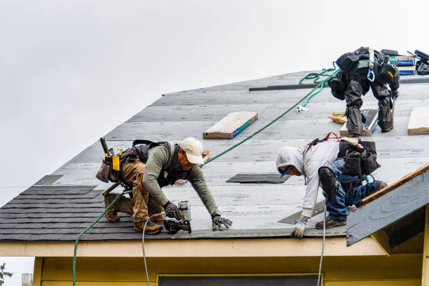 Professional Roof Installation technician working in North Waltham, MA